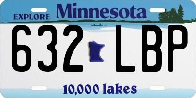 MN license plate 632LBP