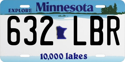 MN license plate 632LBR