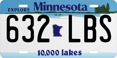 MN license plate 632LBS