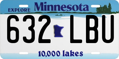 MN license plate 632LBU