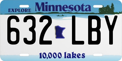 MN license plate 632LBY