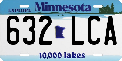 MN license plate 632LCA