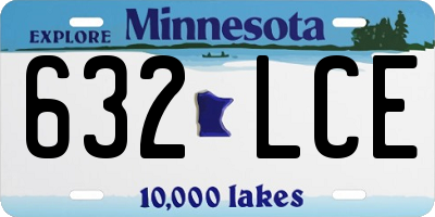 MN license plate 632LCE