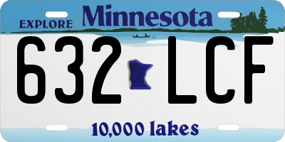 MN license plate 632LCF