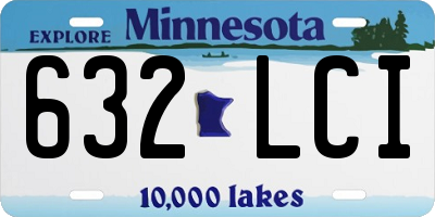 MN license plate 632LCI