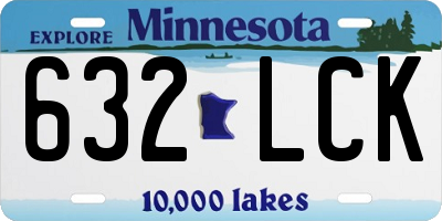 MN license plate 632LCK