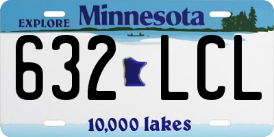 MN license plate 632LCL