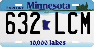 MN license plate 632LCM
