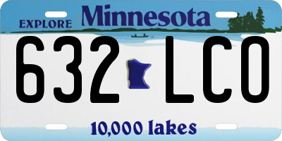 MN license plate 632LCO