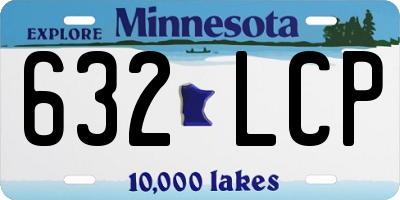 MN license plate 632LCP