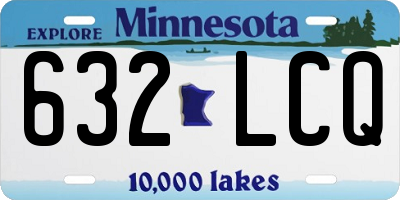 MN license plate 632LCQ