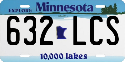 MN license plate 632LCS