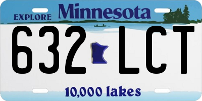MN license plate 632LCT