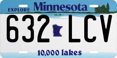 MN license plate 632LCV