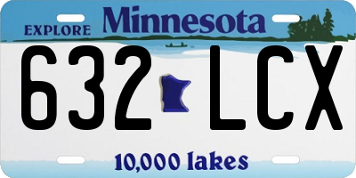 MN license plate 632LCX