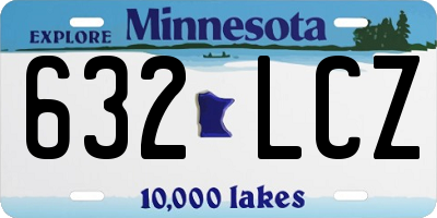 MN license plate 632LCZ