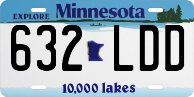 MN license plate 632LDD