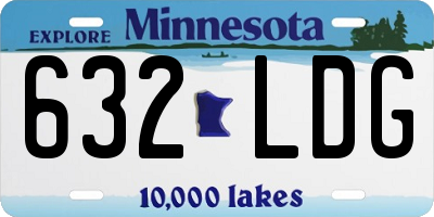 MN license plate 632LDG