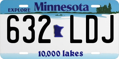 MN license plate 632LDJ
