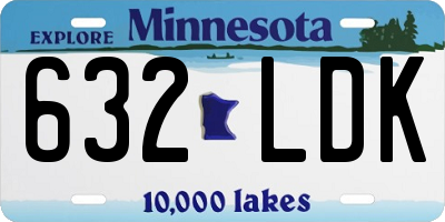 MN license plate 632LDK