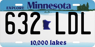 MN license plate 632LDL
