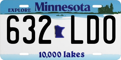 MN license plate 632LDO