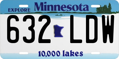 MN license plate 632LDW