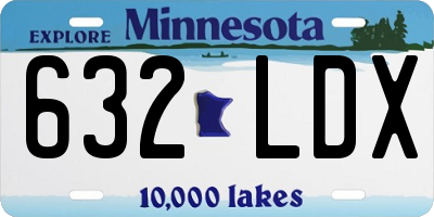 MN license plate 632LDX