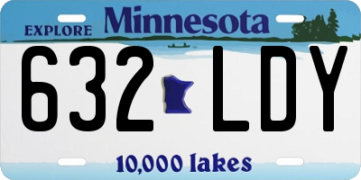 MN license plate 632LDY