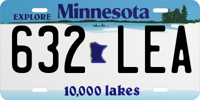MN license plate 632LEA