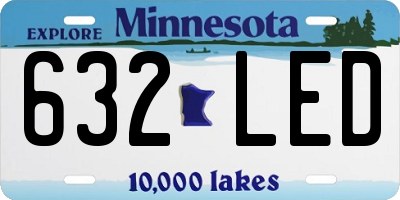 MN license plate 632LED