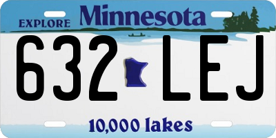 MN license plate 632LEJ