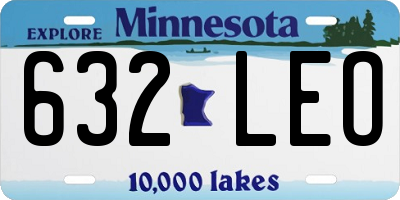 MN license plate 632LEO