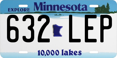 MN license plate 632LEP