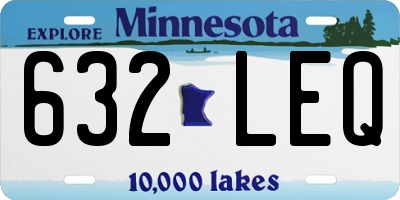 MN license plate 632LEQ