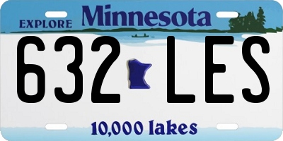 MN license plate 632LES