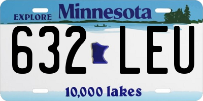 MN license plate 632LEU