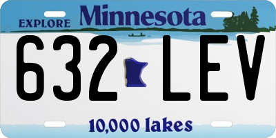 MN license plate 632LEV