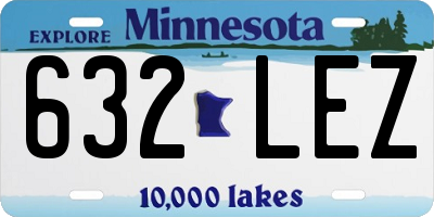 MN license plate 632LEZ