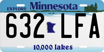 MN license plate 632LFA