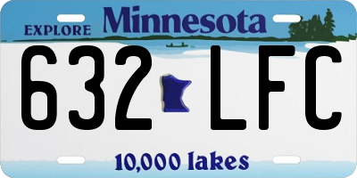 MN license plate 632LFC