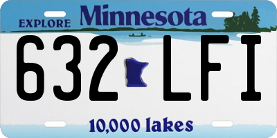 MN license plate 632LFI