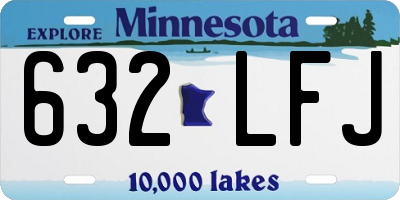 MN license plate 632LFJ