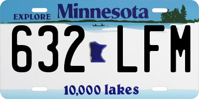 MN license plate 632LFM