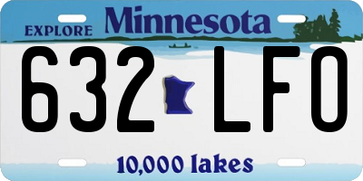 MN license plate 632LFO