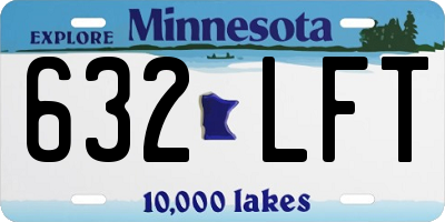 MN license plate 632LFT