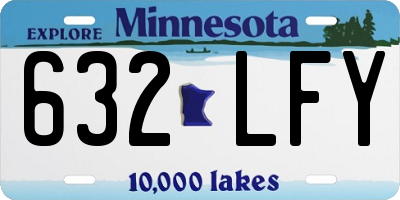 MN license plate 632LFY