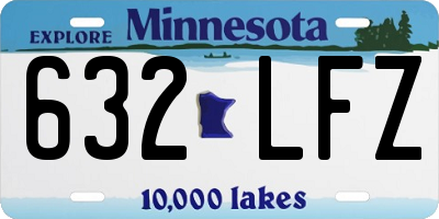 MN license plate 632LFZ