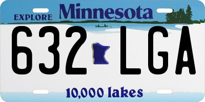 MN license plate 632LGA