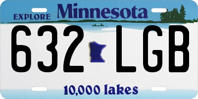 MN license plate 632LGB
